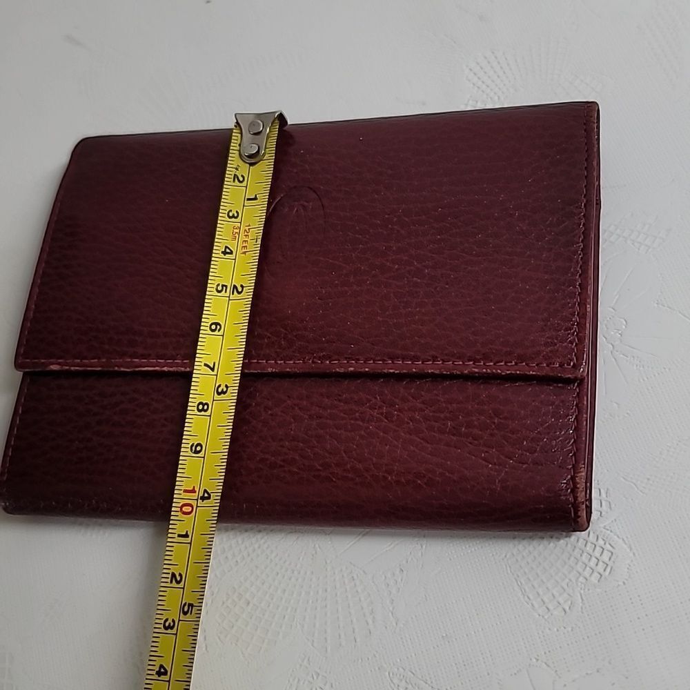 CARTIER MUST CLASP TRI-FOLD WALLET CLASP CLOSURE COMPACT WALLET - Picture 8 of 9
